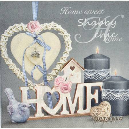 Serwetka do decoupage firmy MAKI w stylu shabby chic 33x33